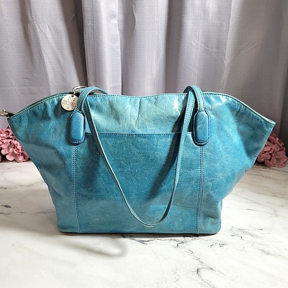 HOBO The Original Vintage Teal Patti Leather Shoulder Purse